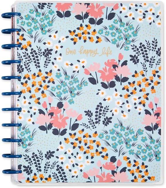 The Happy Planner Daily 18 Month Diary Planner  July 2022  December 2023  Daily, Weekly & Monthly Disc-Bound Pages  Vertical Layout  Teeny Florals Theme  Big Planner 11.5 x 10.2