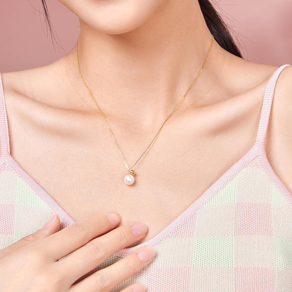 サリバン Teeth&Pearl connected necklace Amazon.com: ZHOU LIU FU Pearl Necklace 18K Gold Chain