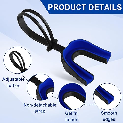 Vista 32 de Dunzy Protector bucal deportivo con correa, 10 unidades, sin ebullición, para adultos y jóvenes, protector bucal para boxeo, baloncesto, lacrosse