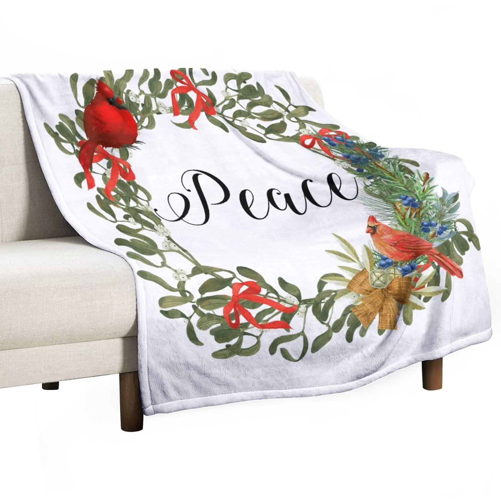 Couverture polaire douce haut de gamme : literie raffinée motif couronne aquarelle 130x150
