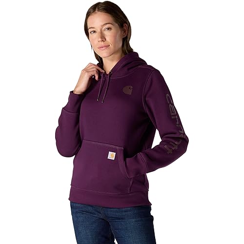 Carhartt Women's Relaxed Fit Midweight Logo Sleeve Graphic Sweatshirt