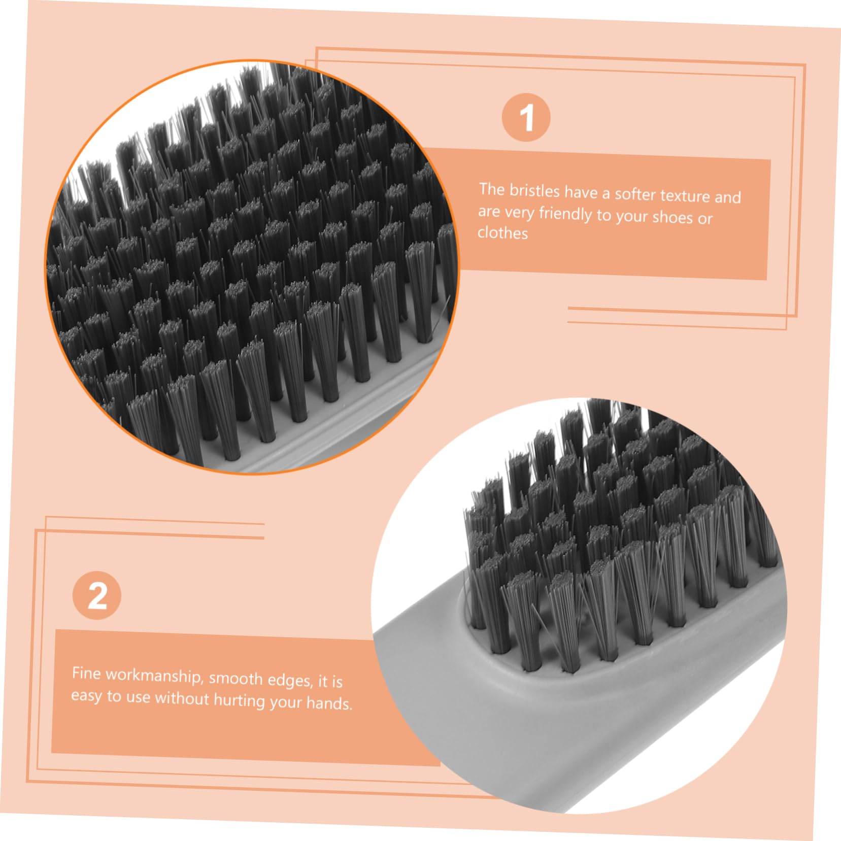 Hemobllo Cepillo Adecuado para Limpieza Delicada de Limpieza Doméstico Cerdas Suaves de Nylon y Mango Ergonómico de Abs para Lavado de Ropa y Zapatos en Bañeras y Prendas