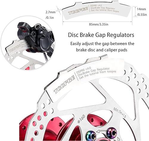 Miniatura 4 de Prensa de pistón hidráulica para frenos de disco de bicicleta Kit de herramientas de reparación de 4 piezas Rotor Truing Horquilla Rotor Herramienta