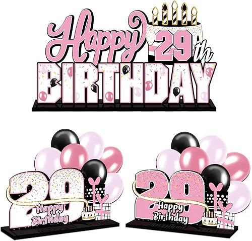 Miniatura 102 de LINGTEER Juego de centros de mesa de acrílico azul con texto en inglés «Happy 100th Birthday» – Decoración de regalo de fiesta de cumpleaños número