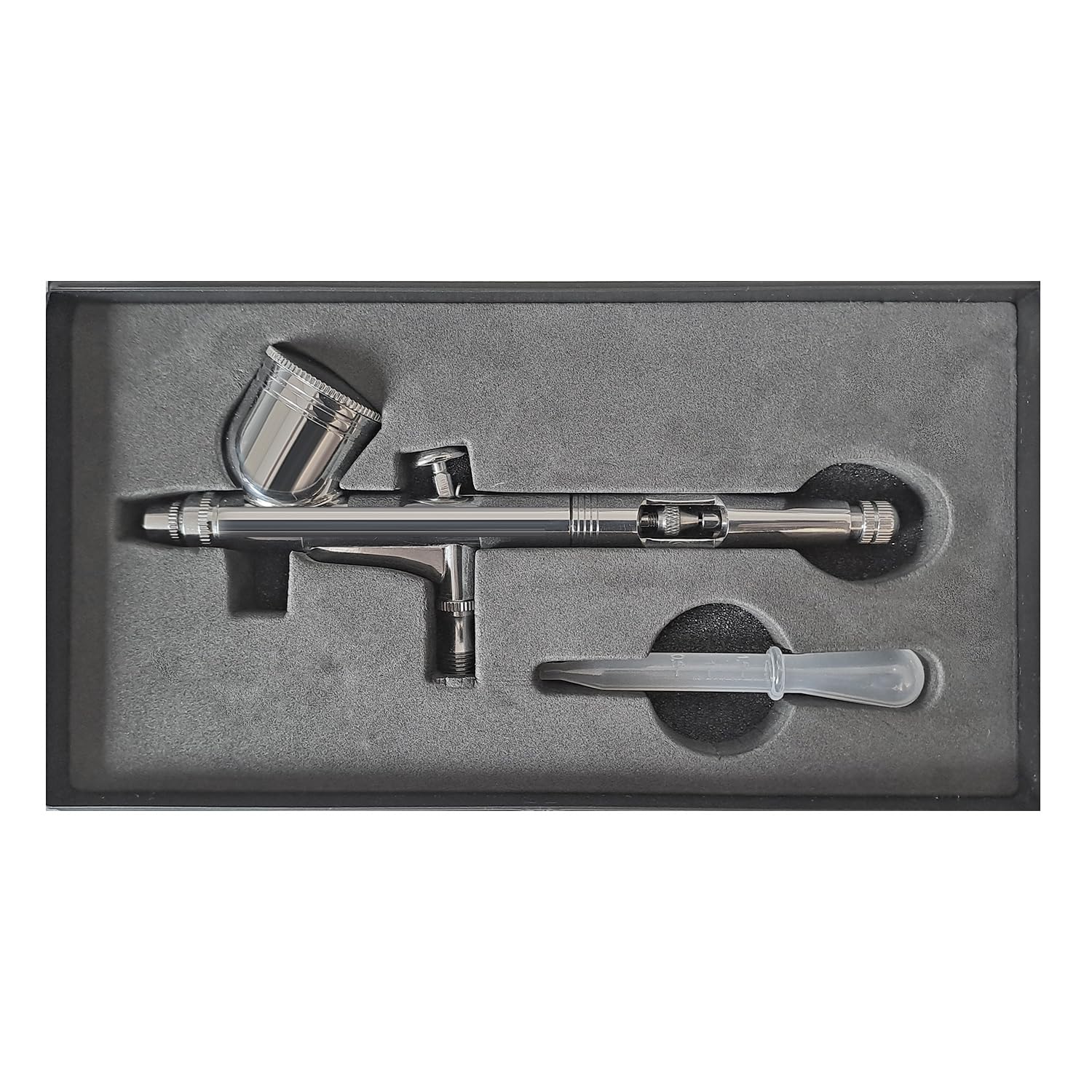 AMUR Pistolet do aerografu do kompresora Airbrush, zestaw Double-Action-Gun Special 1035 D 0,3 dysza i igła, uniwersalny pistolet, optymalny do poznania różnych technik
