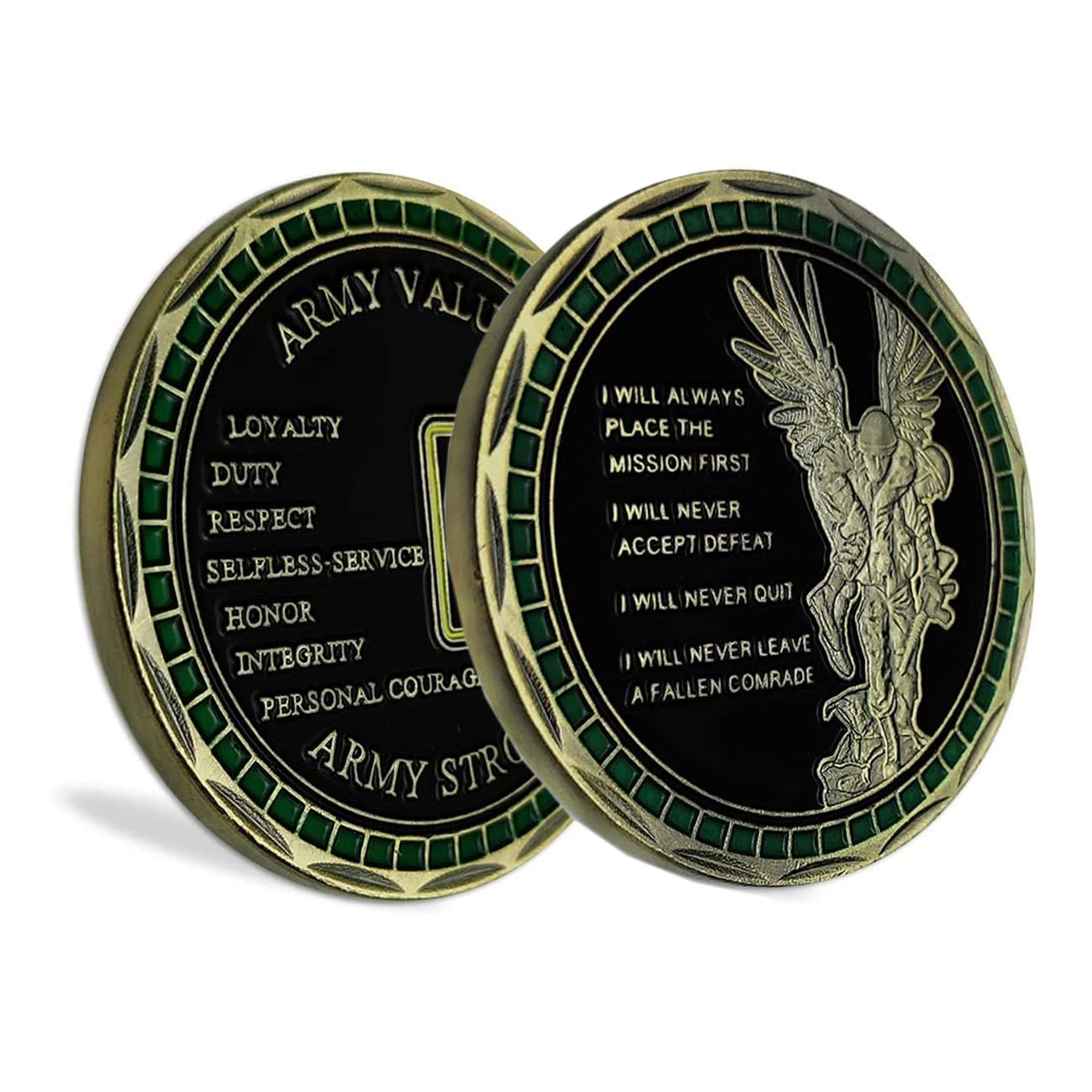 Rumkou US Army Values Challenge Coin Warrior Ethos Military Coin