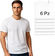 Leedya Pack of 6/3 Men's White T Shirts – Light Grey – Grey, Black Short Sleeve T-Shirt Set 100% Cotton – Classic Crew Neck Without Side Seams – No Deformation – Premium Quality