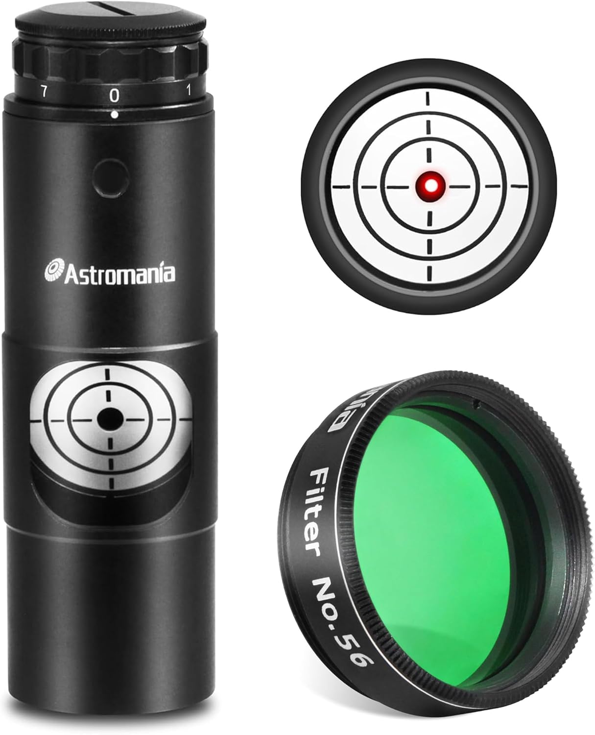 Astromania 1.25" Color/Planetary Filter - #56 Green - Bundle with - Laser Collimator Alignment 1.25 Inch