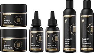 The Beard Struggle Greenlander Bundle - Kit de barba con mantequilla, bálsamo, aceite nocturno, aceite de día, lavado y acondicionador - Colección Gold - Valhalla's Gates