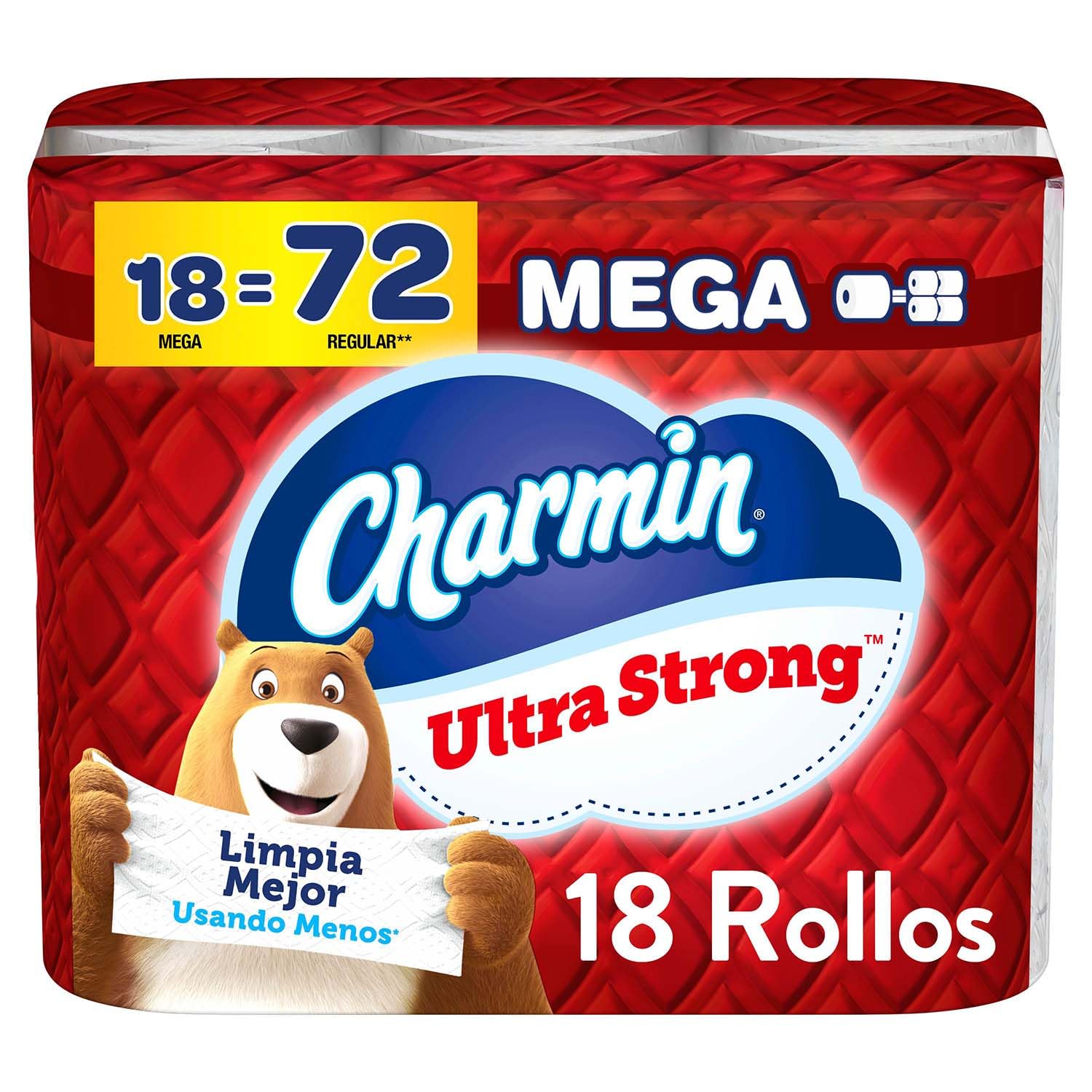 Charmin Ultra Strong Toilet Paper 18 Mega Rolls, 220 Sheets Per Roll