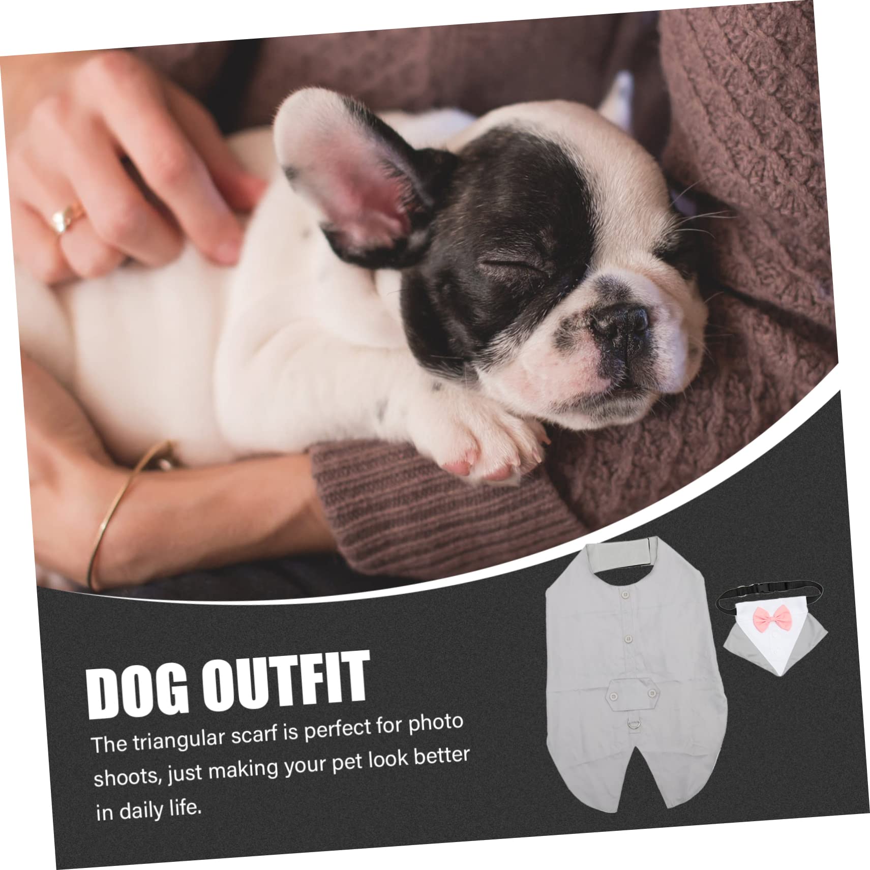 Sosoport 2juegos Disfraz De Boda para Perros Bufanda Triangular Traje De Fiesta para Mascotas Ropa De Boda para Perros Machos Traje Elegante para Mascotas Eventos Especiales