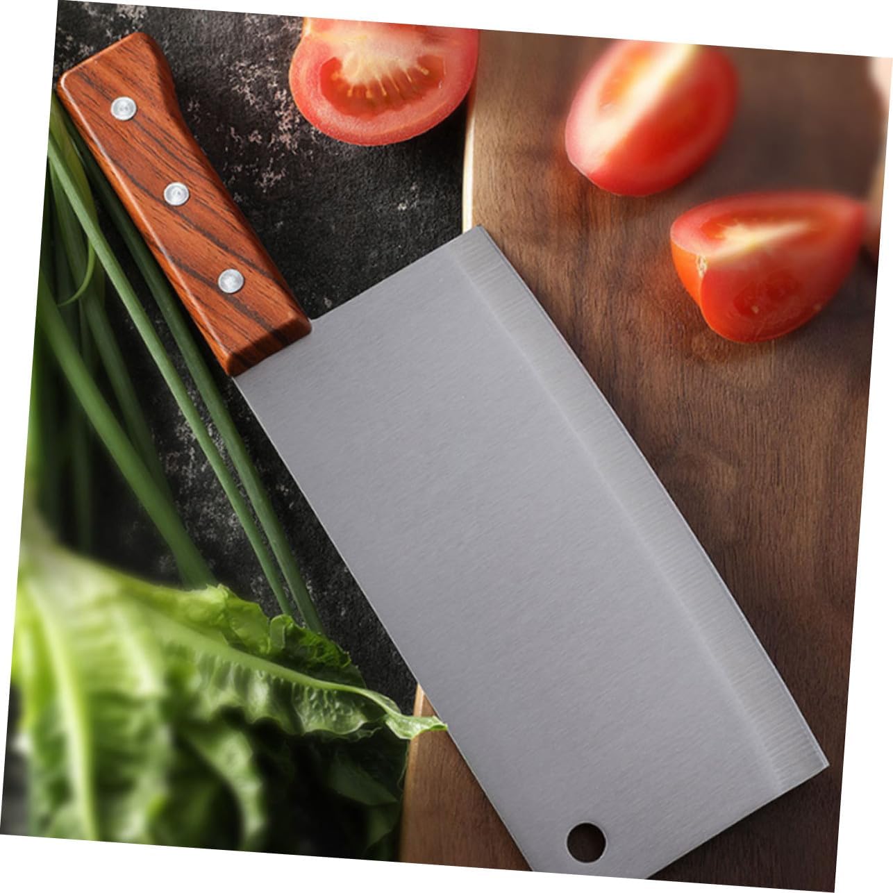 Hemobllo 2 Pcs Stainless Steel Kitchen Chopper with Ergonomic Handles Multipurpose Cleaver for Meat Vegetables Fruit Cutter for Home and Restaurant Use