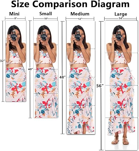 Miniatura 3 de Espejo de pared irrompible de longitud completa, espejo de puerta, paquete de 4 unidades de 14 x 14 pulgadas, espejos largos de plexiglás