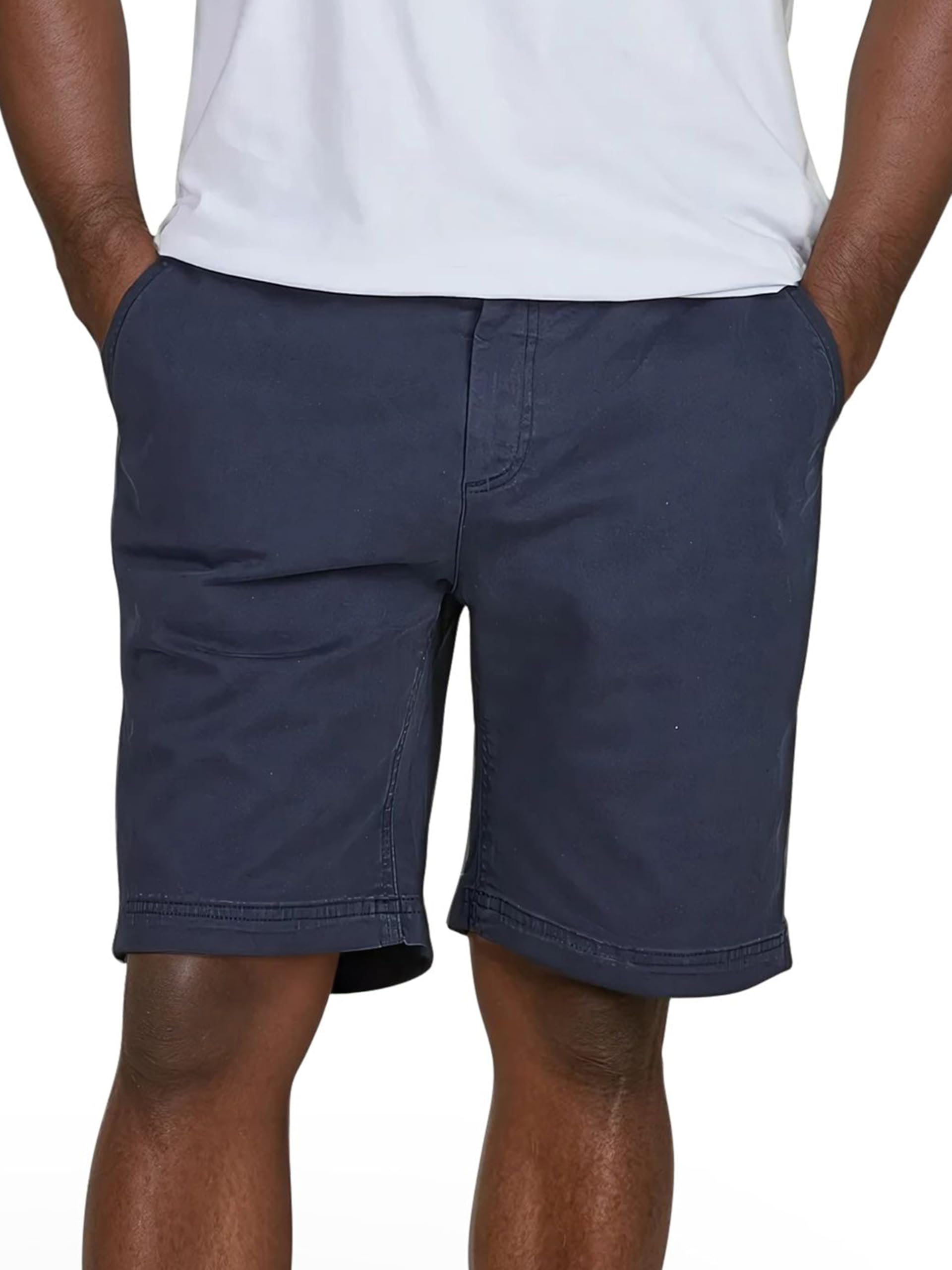 riverso Kurze Hosen Herren Chino Shorts Stretch RIVConnor Regular Fit Stoffhose Elastischer Bund Einfarbig Schwarz Beige Navy Grün S M L XL XXL 3XL 4XL 5XL