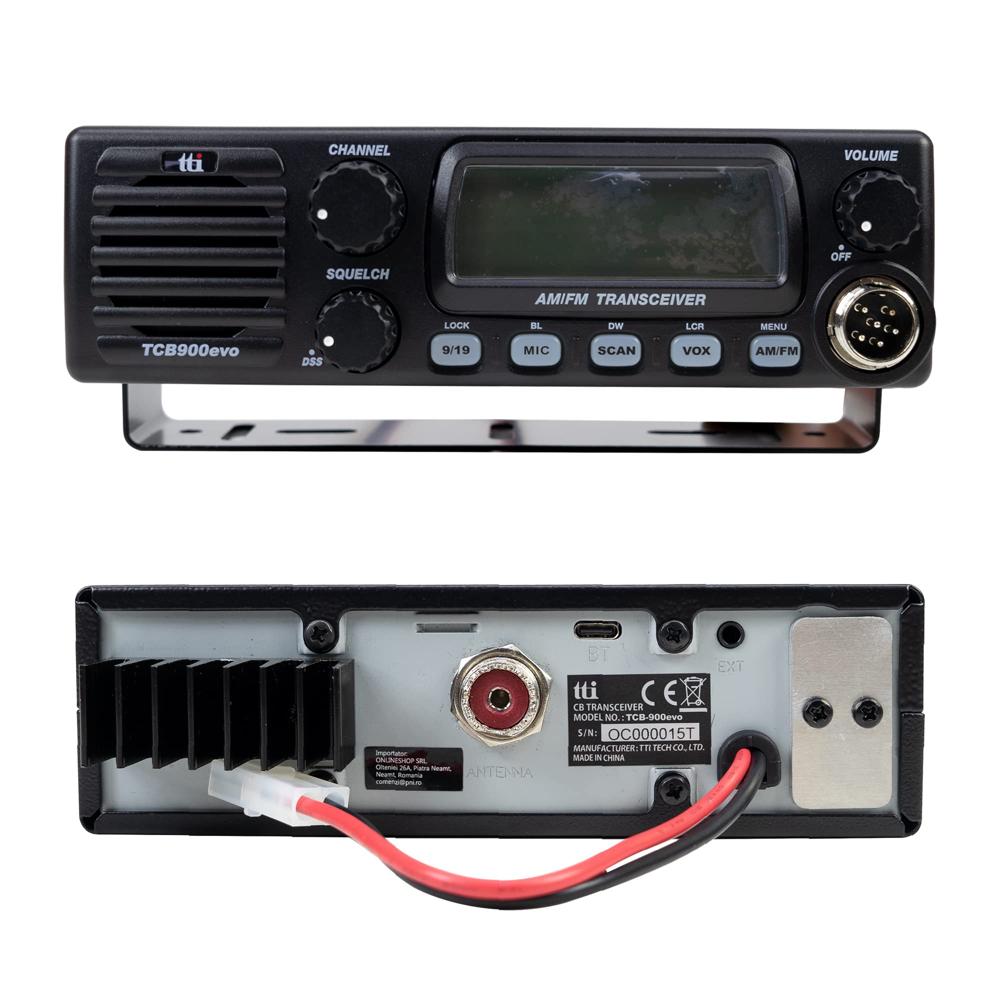 Kit de Radio CB TTi TCB-900 EVO + Almohadilla Adhesiva Regalo Azul