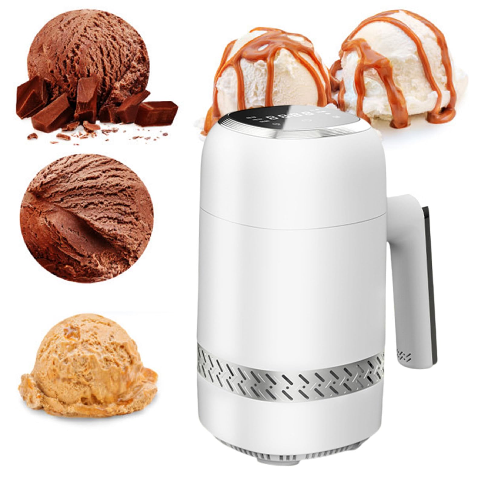 Accessoire pour Sorbetière Compatible Kitchen Aid, Compatible avec Bol à Glace 300ml, Machine à Yaourt Glacé, Glace & Sorbet Gelato, Sans Pré-congélation