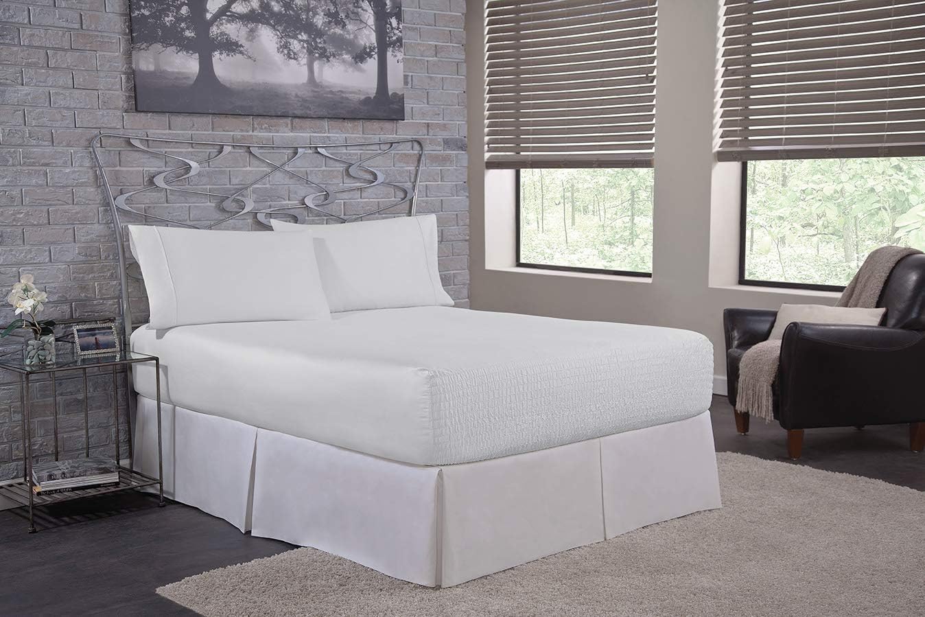 | Cotton Rich 800 Thread Count, Luxury Deep Pocket Fitted Sheet, Flat Sheet & 2 Pillow Cases | King Size, White Color