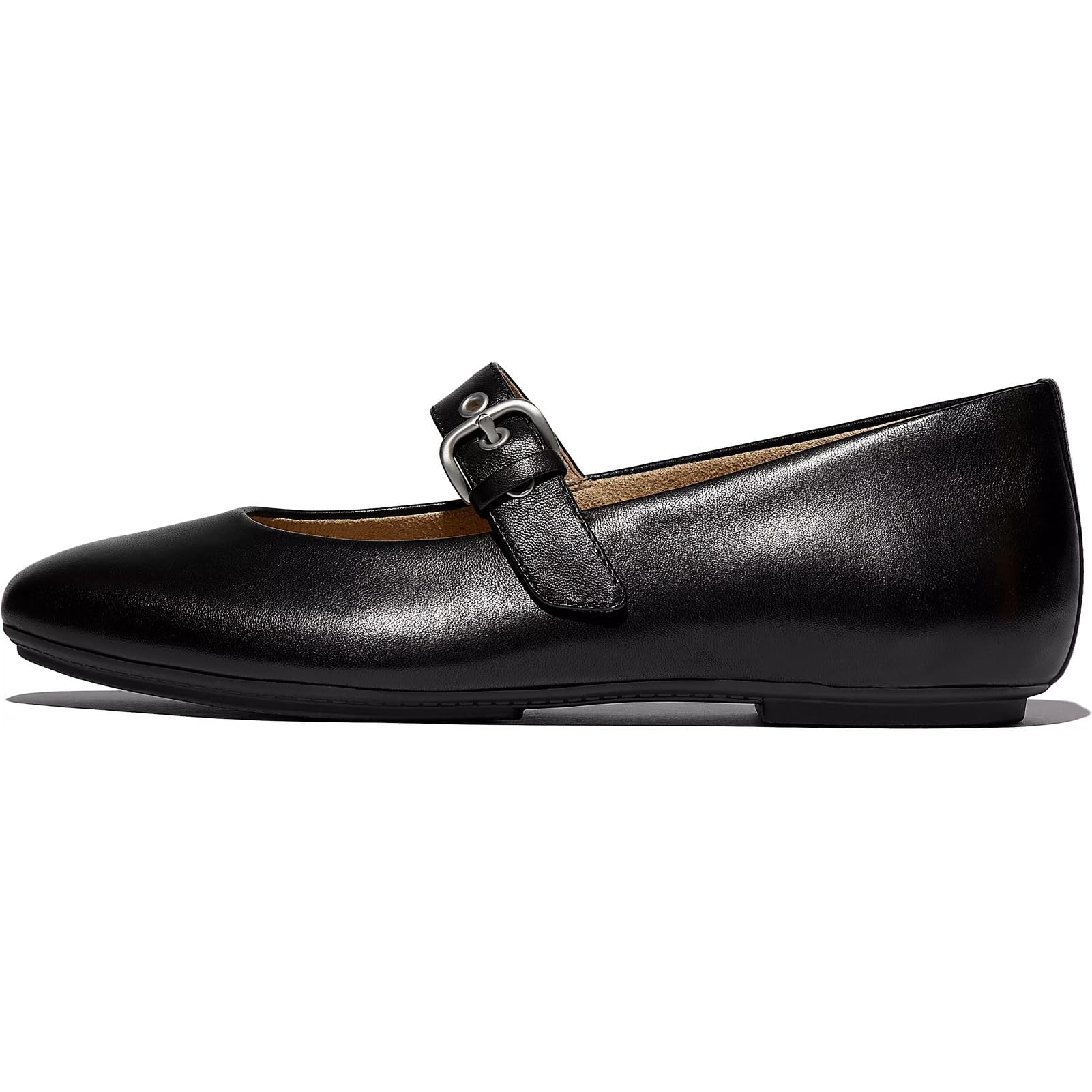 Fitflop Women's Black Delicato Leather All Narrow Fit Shoes - Size: 5