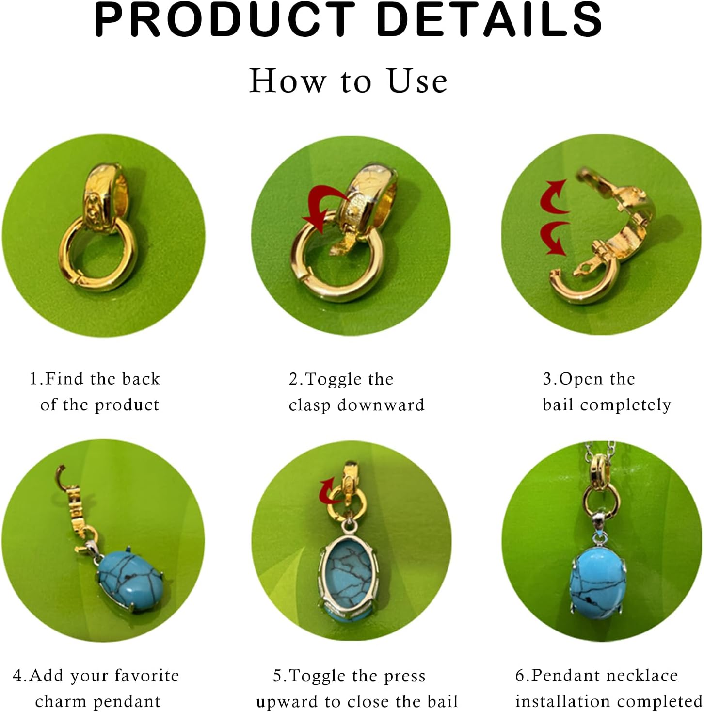 925 Sterling Silver Double Bail Clasps 14.5mm Twister Clasps Connector for Bracelet Necklace DIY Jewelry Making Accessories (Platinum Color) - Image 5