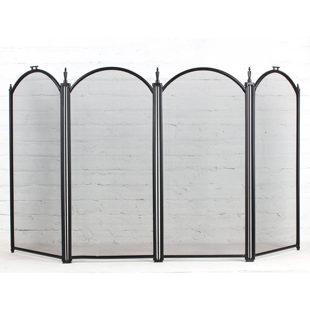 Schermi per Caminetti di Guardia Schermo camino Mesh Anti-Real Schermo antincendio Schermo antincendio Guardiail Partition Ferro in ferro battuto Schermo Pieghevole Telaio Classic Recinzione Front Gua