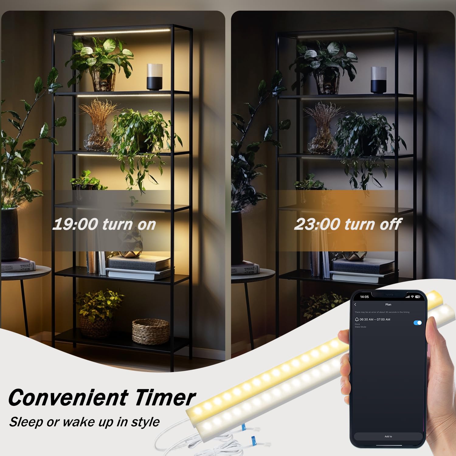 Cefrank Illuminazione Sottopensile Smart LED, 4 Barre da 30 cm a V, Luce Dimmerabile 2700K-6000K, 3W per Barra, Controllo App, Compatibile con Alexa e Google Assistant