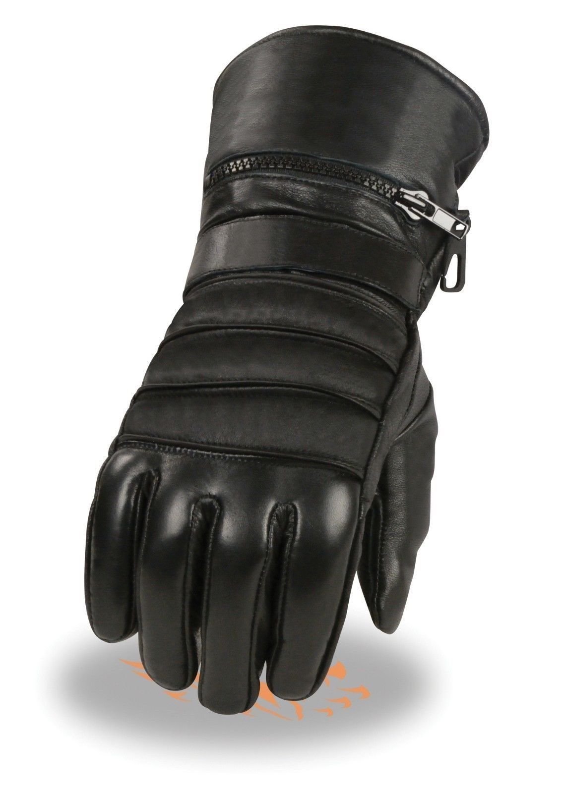MEN'S MOTORCYCLE GLOVES RIDING GLOVE INSULATED RAIN COVER GAUNTLET SOFT LEATHER(S)