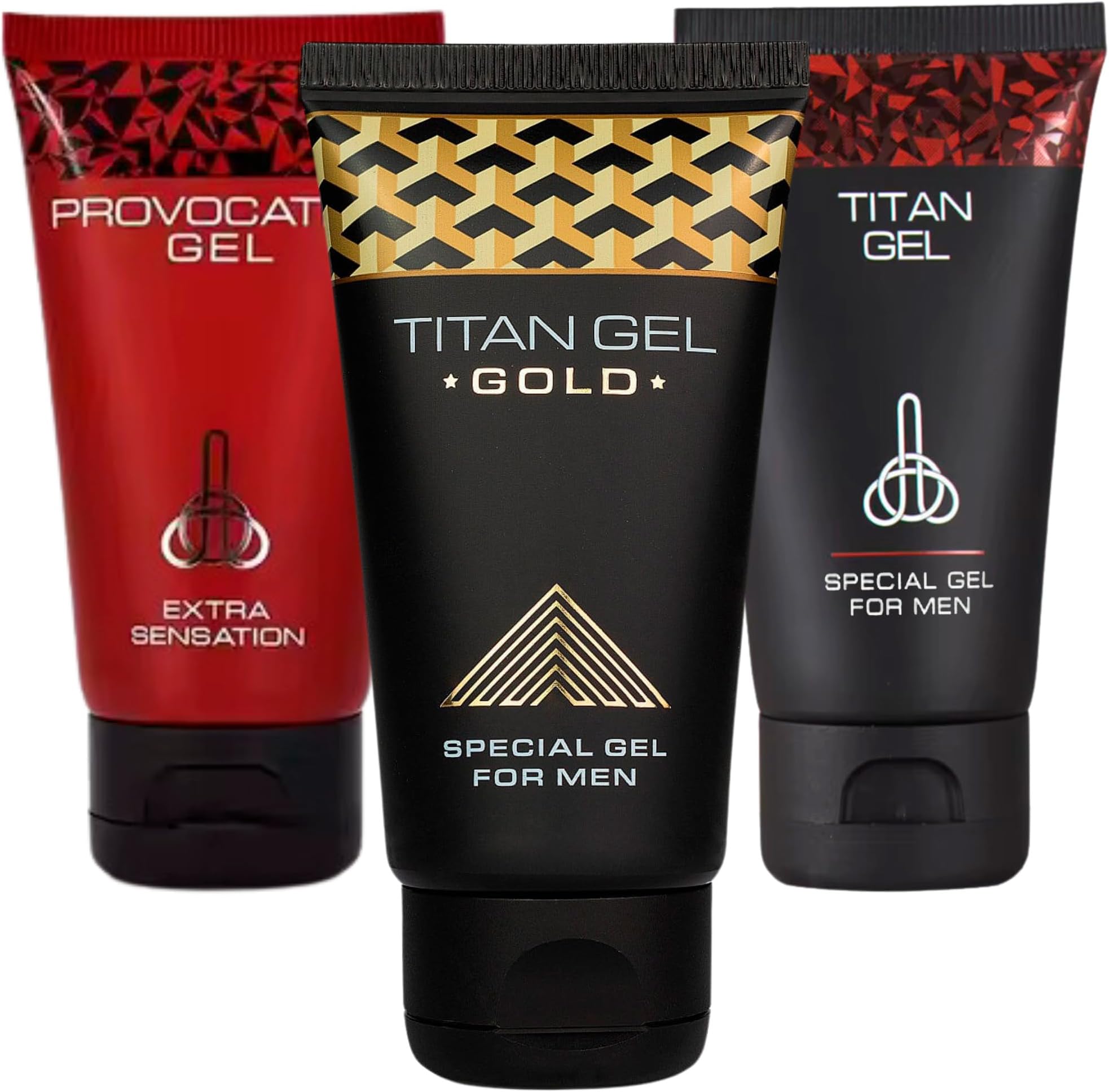Irvy 3in1 Titan Gel Gold + Provocative + Titan Gel. Male Extra Strength Massage Cream for Power Energy Performance