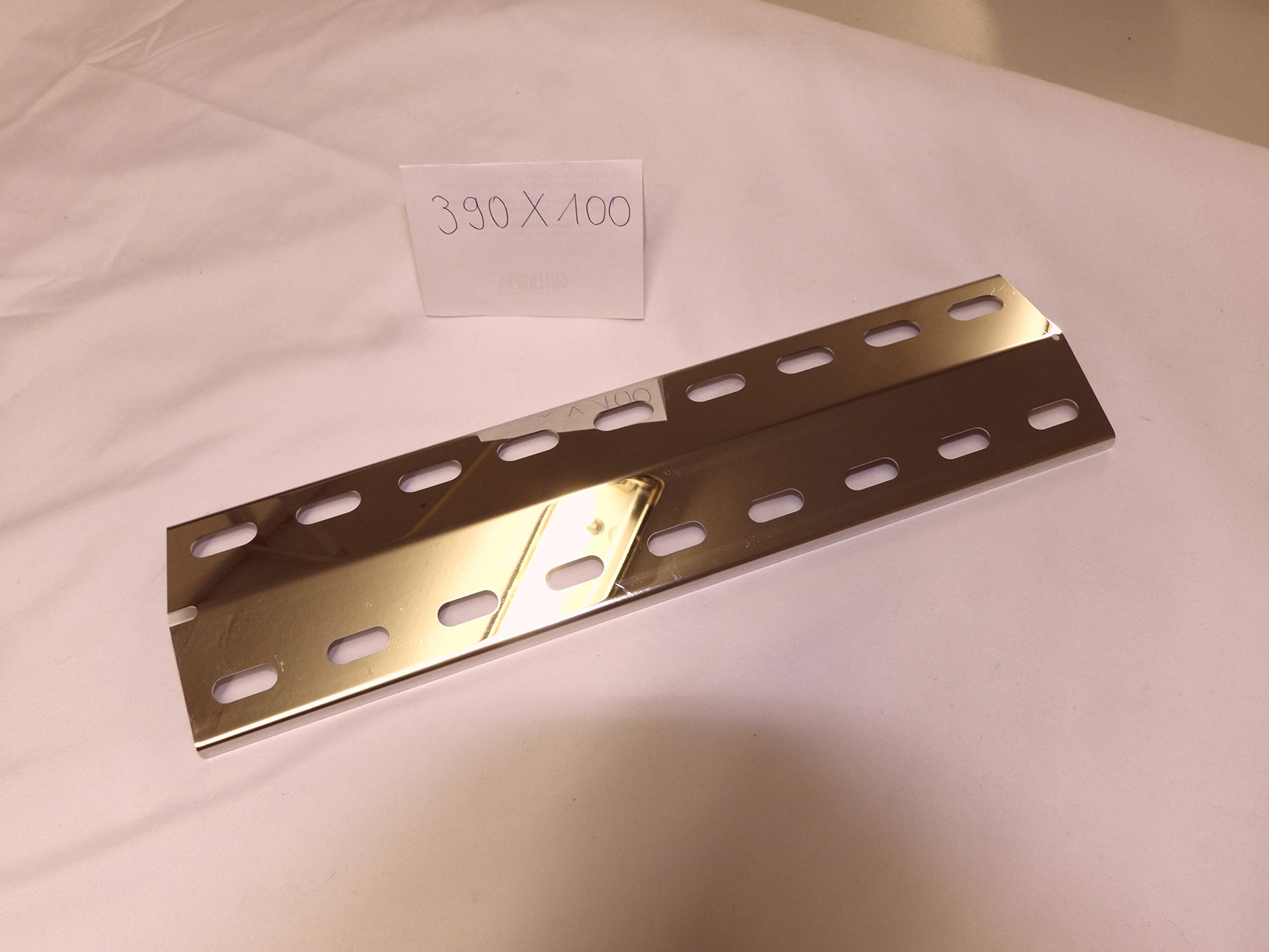 V2A, 505mm x 155mm Flammenverteiler Edelstahl-Manufaktur Gasgrill Ersatz-Set/Flammenblech/Grillblech/Brennerabdeckung/Flammenabdeckung/Gasgrill