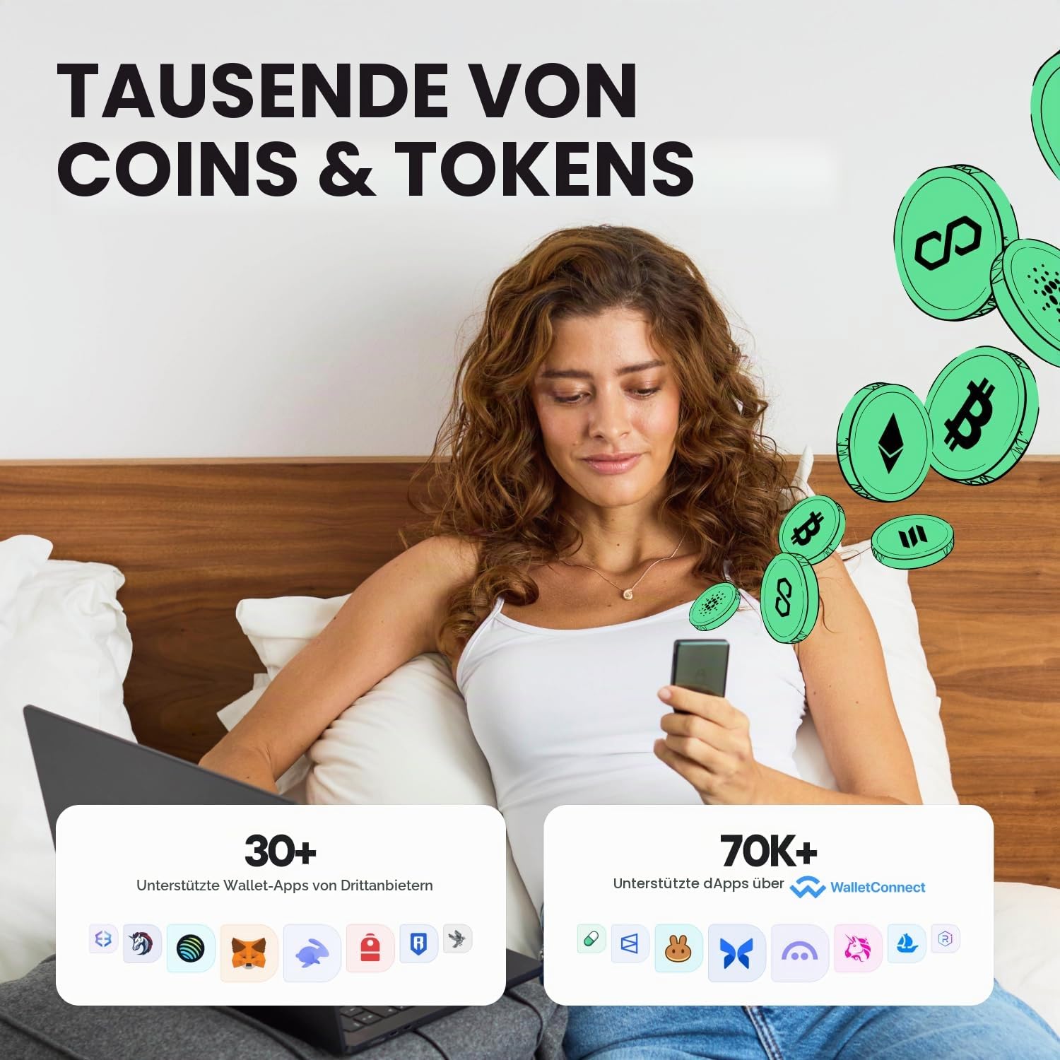 Trezor Safe 7 – Krypto-Hardware-Wallet mit Bluetooth, Farb-Touchscreen, Transparentem Secure Element, Quantum-Ready (Obsidian Green)
