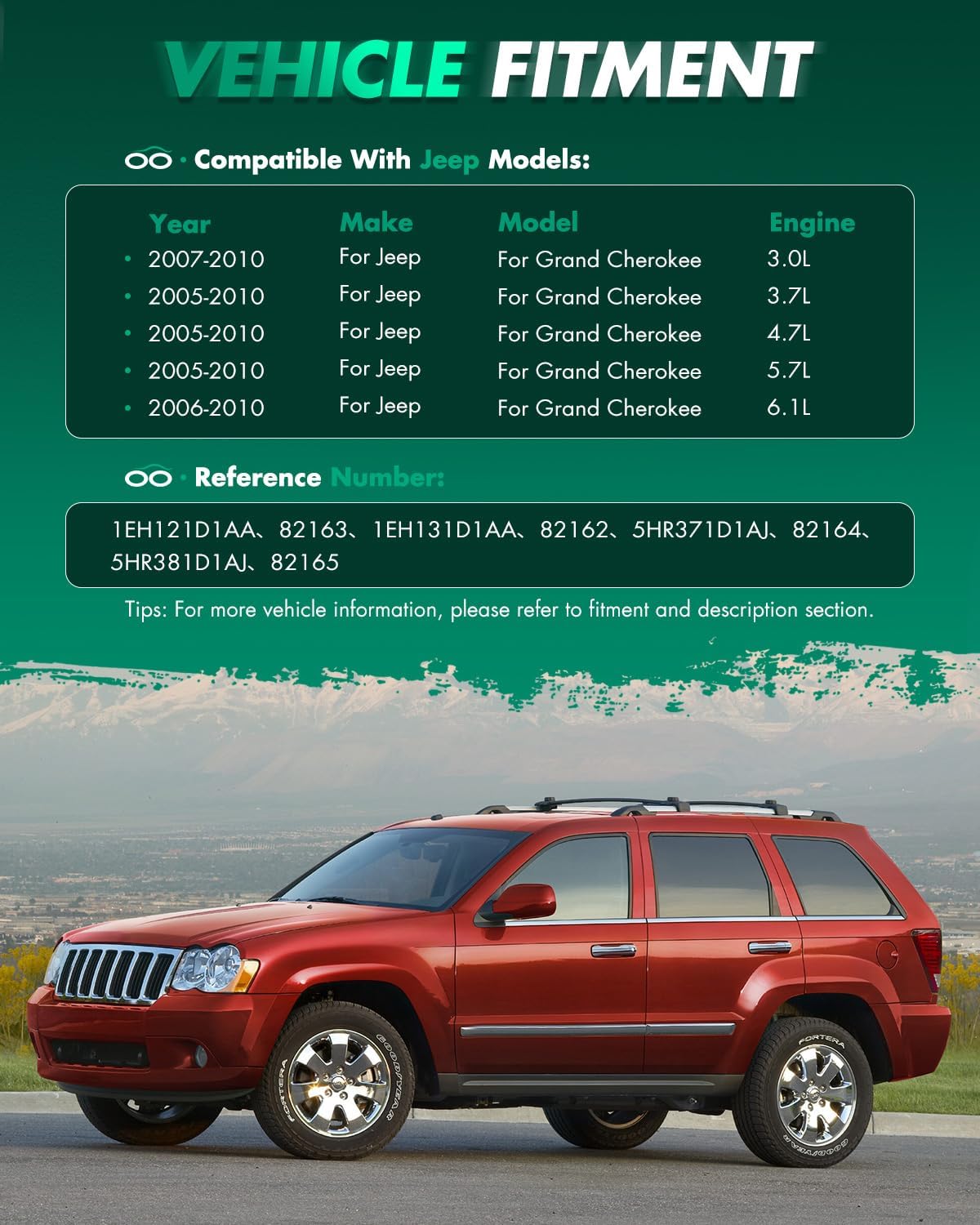 SCITOO Door Handles Interior Left Right Side Replacement fit for 2005-2011 for Jeep for Grand for Cherokee Beige(4pcs) -No accessories