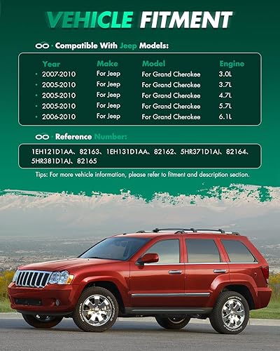 Miniatura 6 de SCITOO Manijas de puerta Interior izquierdo derecho de repuesto para Jeep 2005-2011 para Jeep Grand para Cherokee Beige (4 piezas), sin accesorios