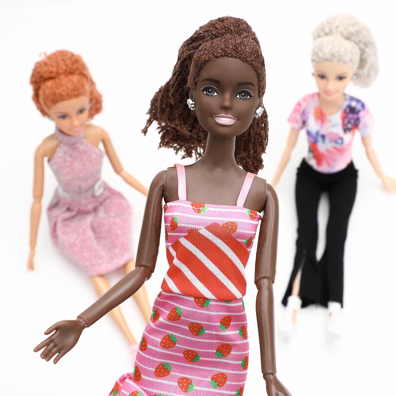 ONEST 3 Sets 11.5 Inches Fashion Dolls Include 3 Pieces Fashion Dolls, 3 Pieces Handmade Doll Clothes, 3 Pairs of Doll Shoes