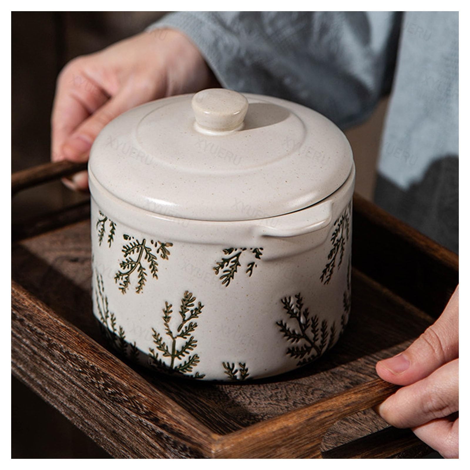 Ceramiczne miseczki do zupy z pokrywką, ergonomiczne podwójne uchwyty, naczynie do zapiekanek, francuskie miski do zupy cebulowej, dekoracja kuchni retro, do zup i jajek na parze