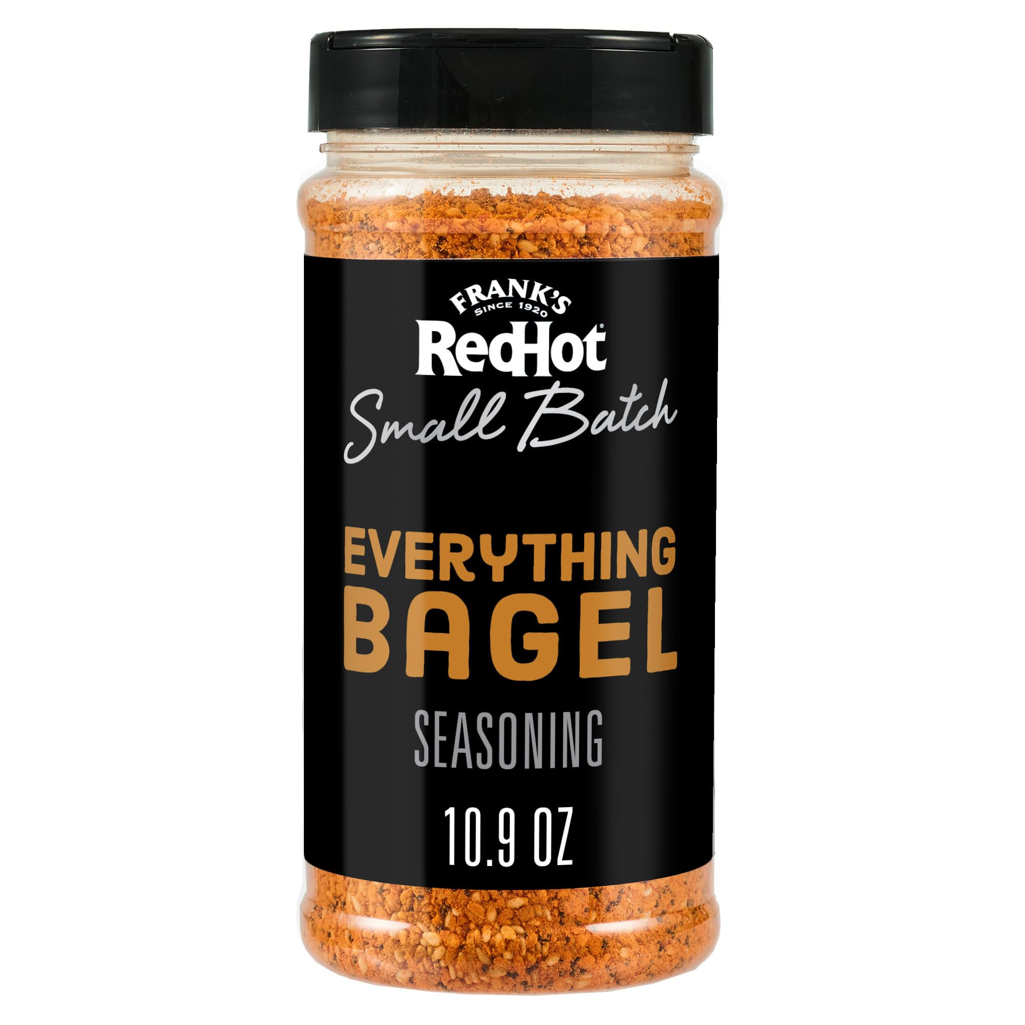 Frank’s RedHot Seasoning, Everything Bagel, Small Batch, Made for Chefs, Savory Flavor and Craveable Heat for Avocado Toast, Eggs, Grilled Meats, and More, 10.9 oz