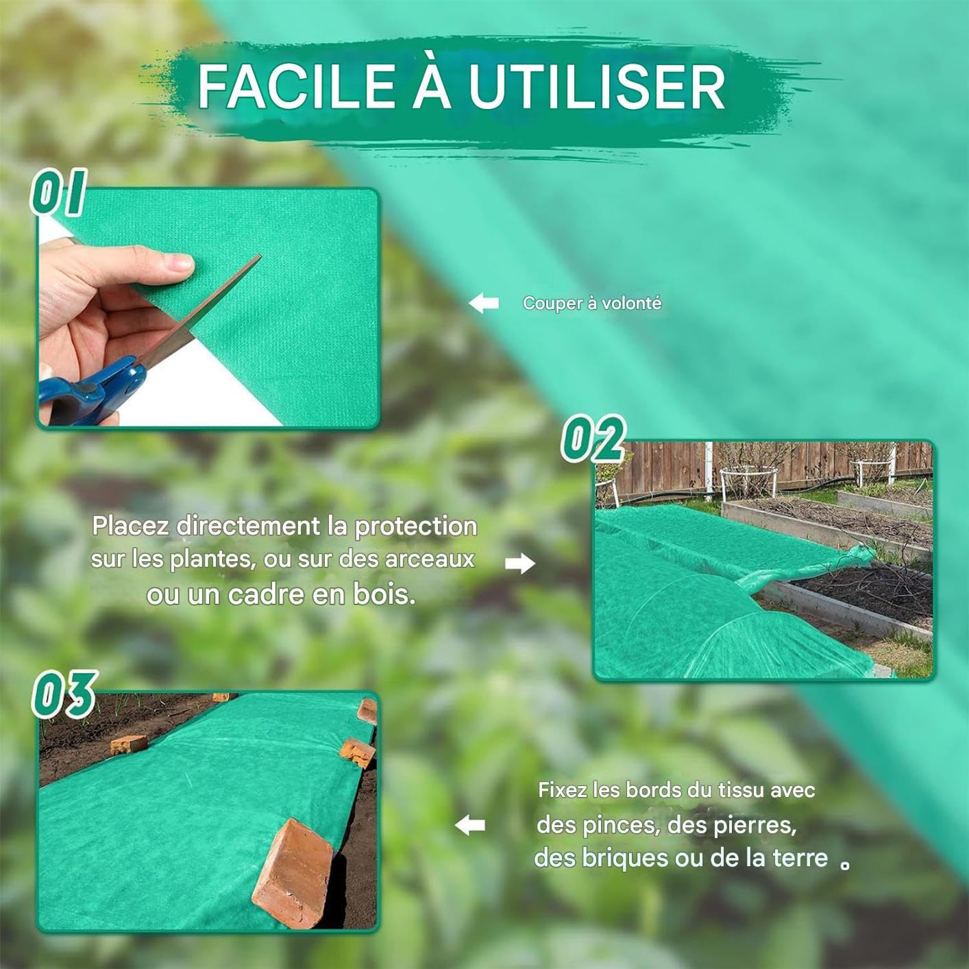Voiles D'Hivernage Pour D'Extérieur Toile De Jardin Isolante Réutilisable