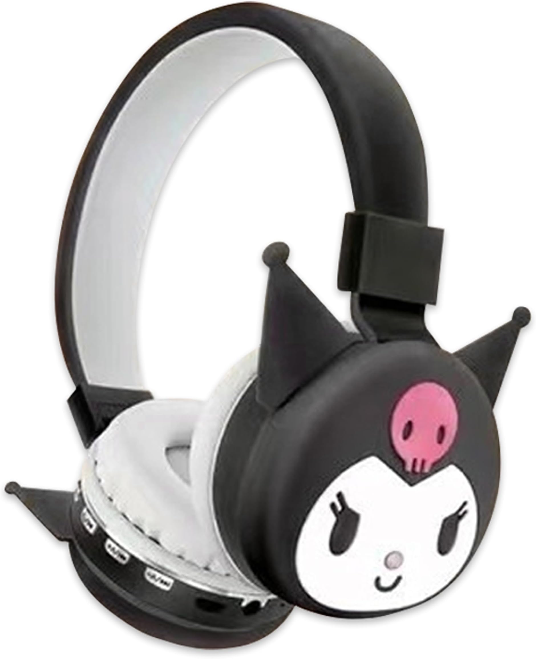 Roffatide Cartoon Foldable Lightweight Bluetooth Headphones for Travel/Office/Cellphone/PC Via App Deep Bass Comfort Fit Ear Cups, for Home Office Travel Black