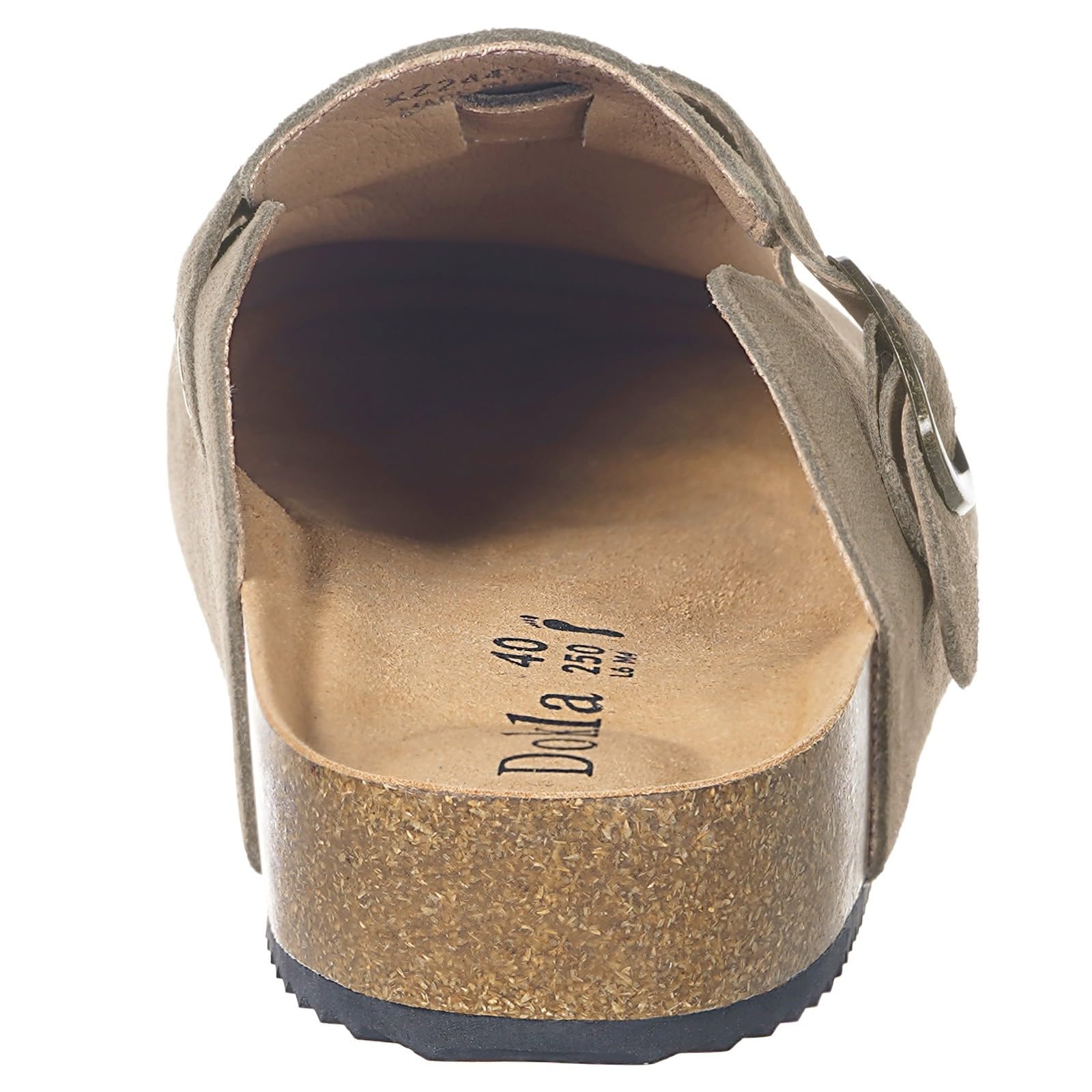 Zuecos y Mules Hombre Mujer Zapatillas Casa Cómodas Pantuflas de Piel con Plantilla de Corcho Zapatos Antideslizante