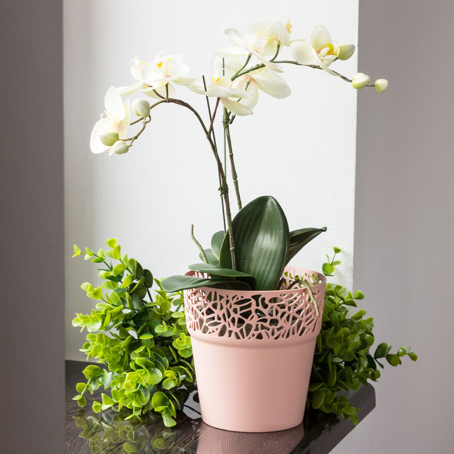 Pot de Fleurs - Prosperplast - Coubi - 12 X 11 CM - Crème - Avec