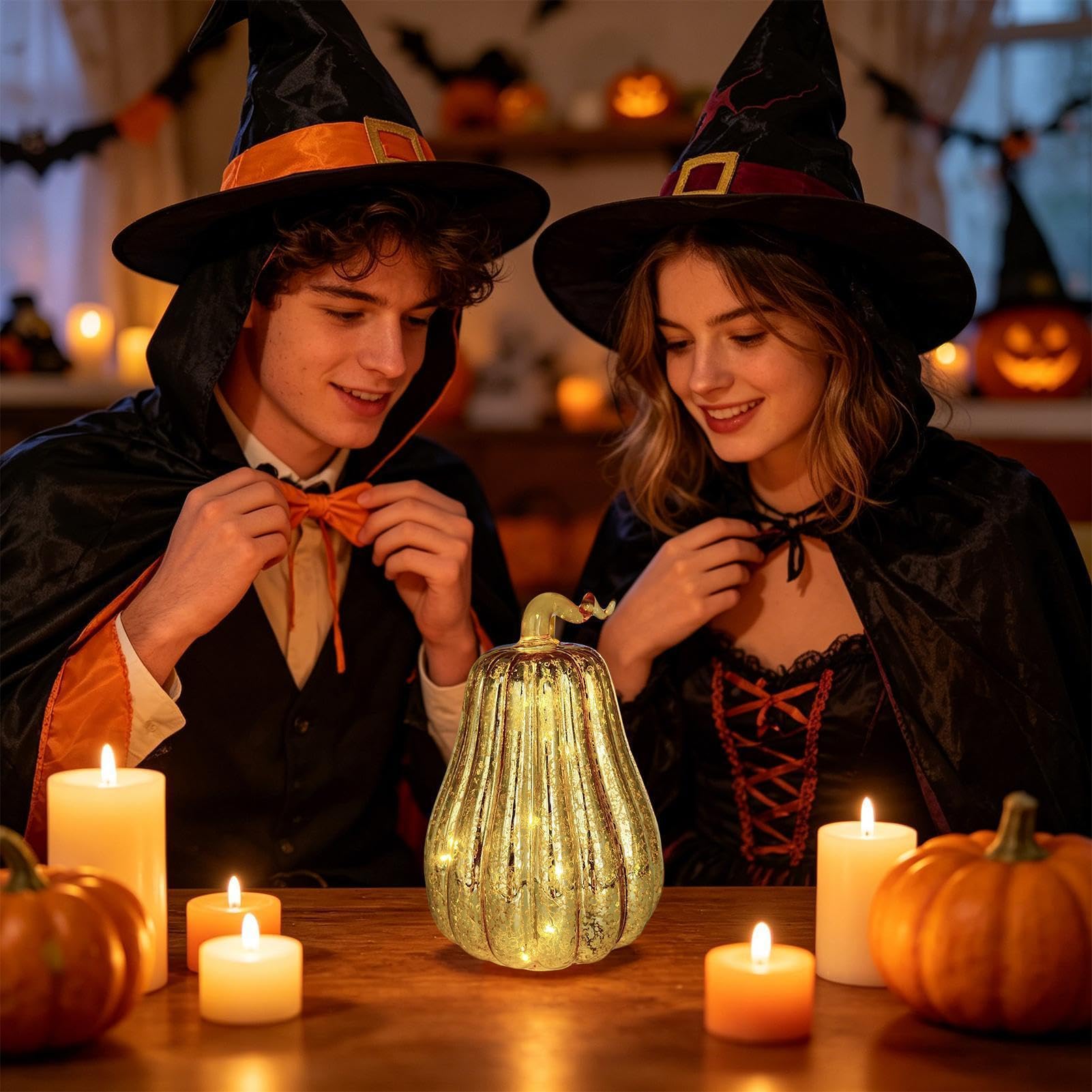Generico Luminosa Lampada del Raccolto Autunnale con Caldo Arancione | Decorazione Lampada da Tavolo a Per Halloween, Ringraziamento, , Tavolo Da Pranzo, Libreria