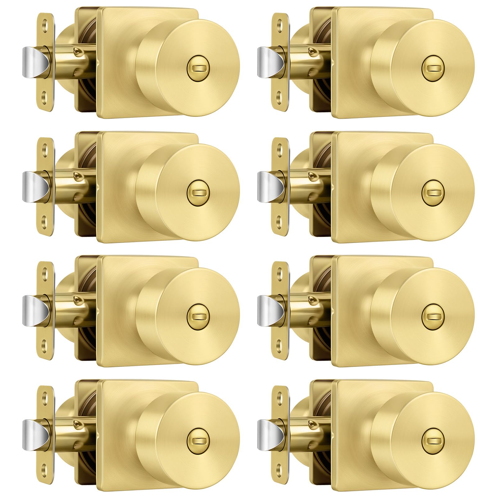 Haidms Matte Black Door Knobs - 6 Pack -23