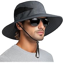 Sombreros Sun Bucket para hombre y mujer 3&rdquo; Wide Brim UPF 50+ Sombrero de playa y pesca