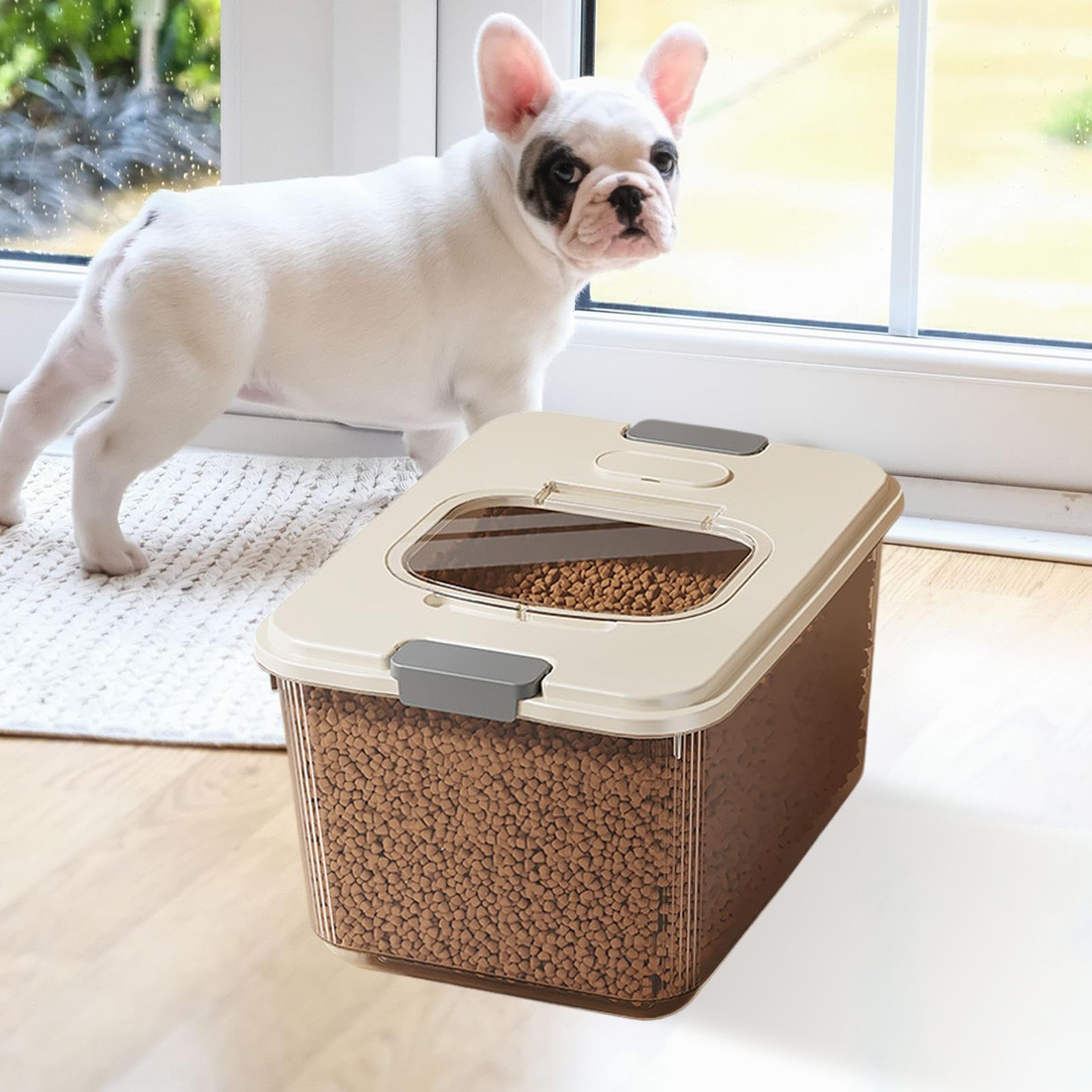 Generico Scatola per Crocchette Ermetico Impermeabile Impilabile | Secchiello Porta Snack Gatti Impilabile Adatto a Cani Gatti Cucina Campeggio All'Aperto