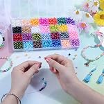 1960PCS Pearl Beads, 6mm 28 Colors Multicolor Pearl Beads Loose Pearls for Crafts with Holes for Jewelry Making, Small Pearl Filler Beads for Crafting Bracelet Necklace Earrings