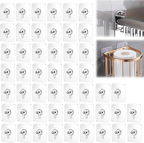 50 ganchos adhesivos sin clavos, adhesivos gratis, sin ganchos de taladro, carga máxima de 22 libras para colgar fotos en paredes