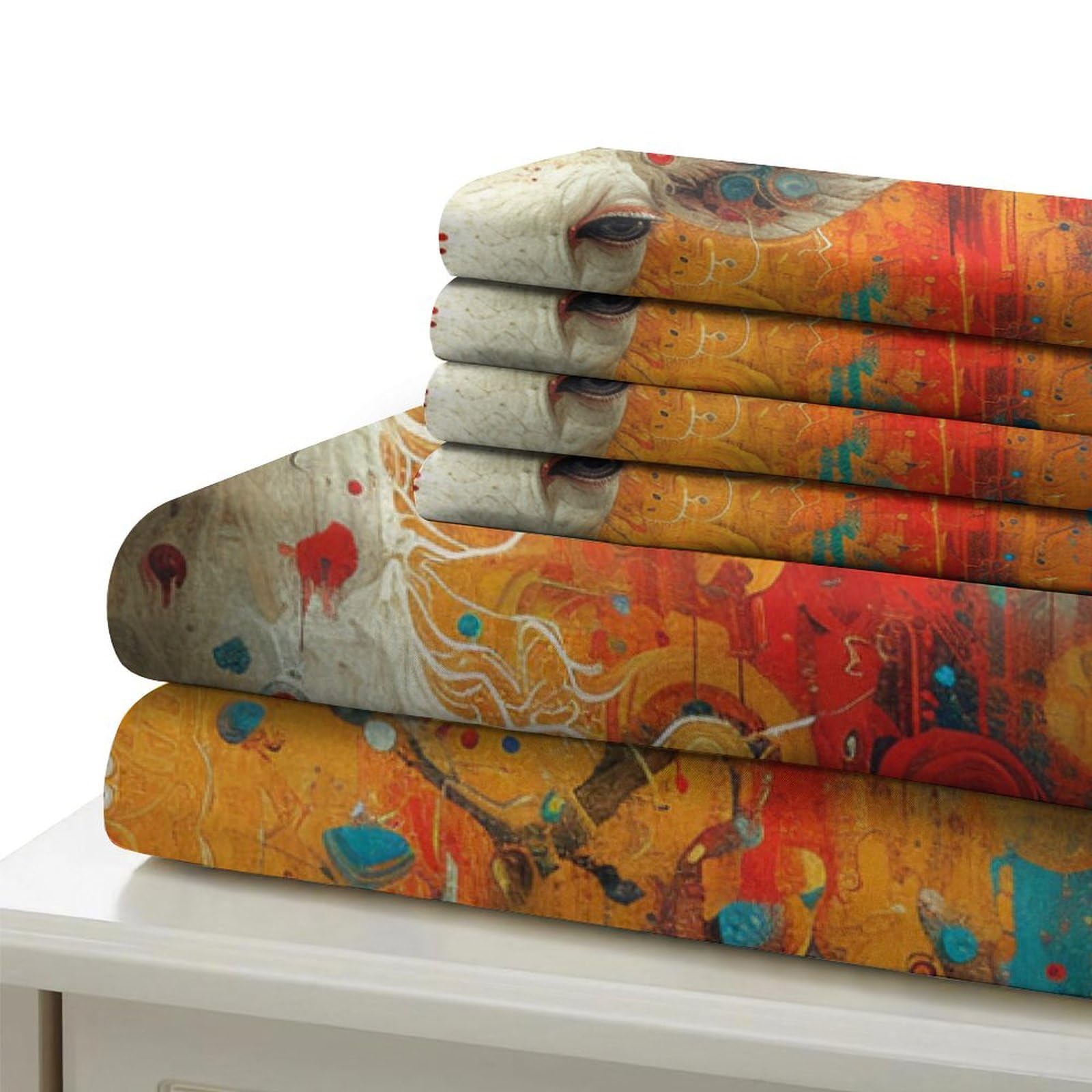 Stampato in 3D Pronipote tibetano Copertina Stampata Microfibra Disegnata Biancheria Da Letto Stile Morbido Set 3 Pezzi,Double（200x200cm）, Per Adolescenti E Adulti