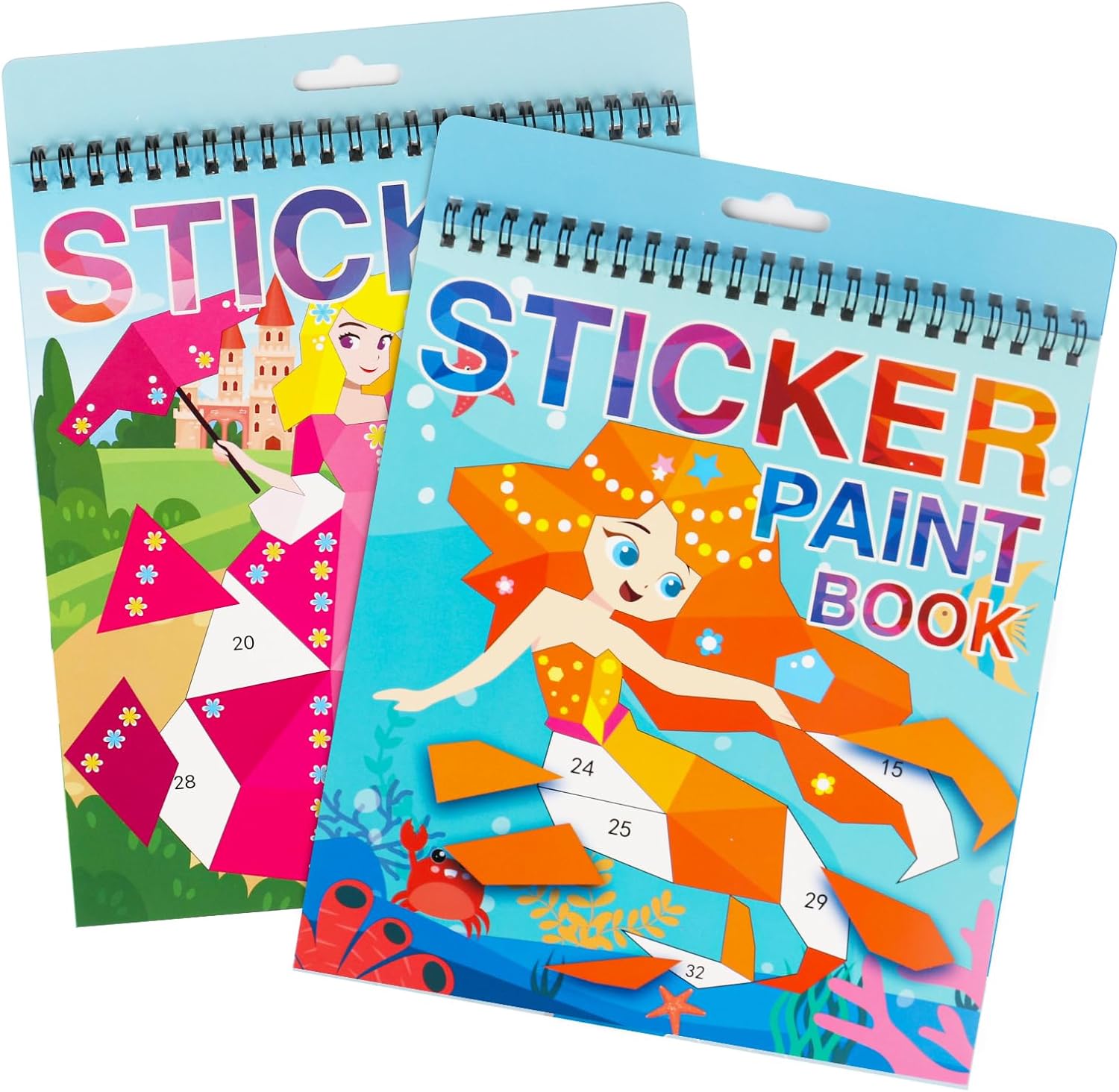 2 Pack Sticker Books for Kids Ages 48, Crafts for Kids