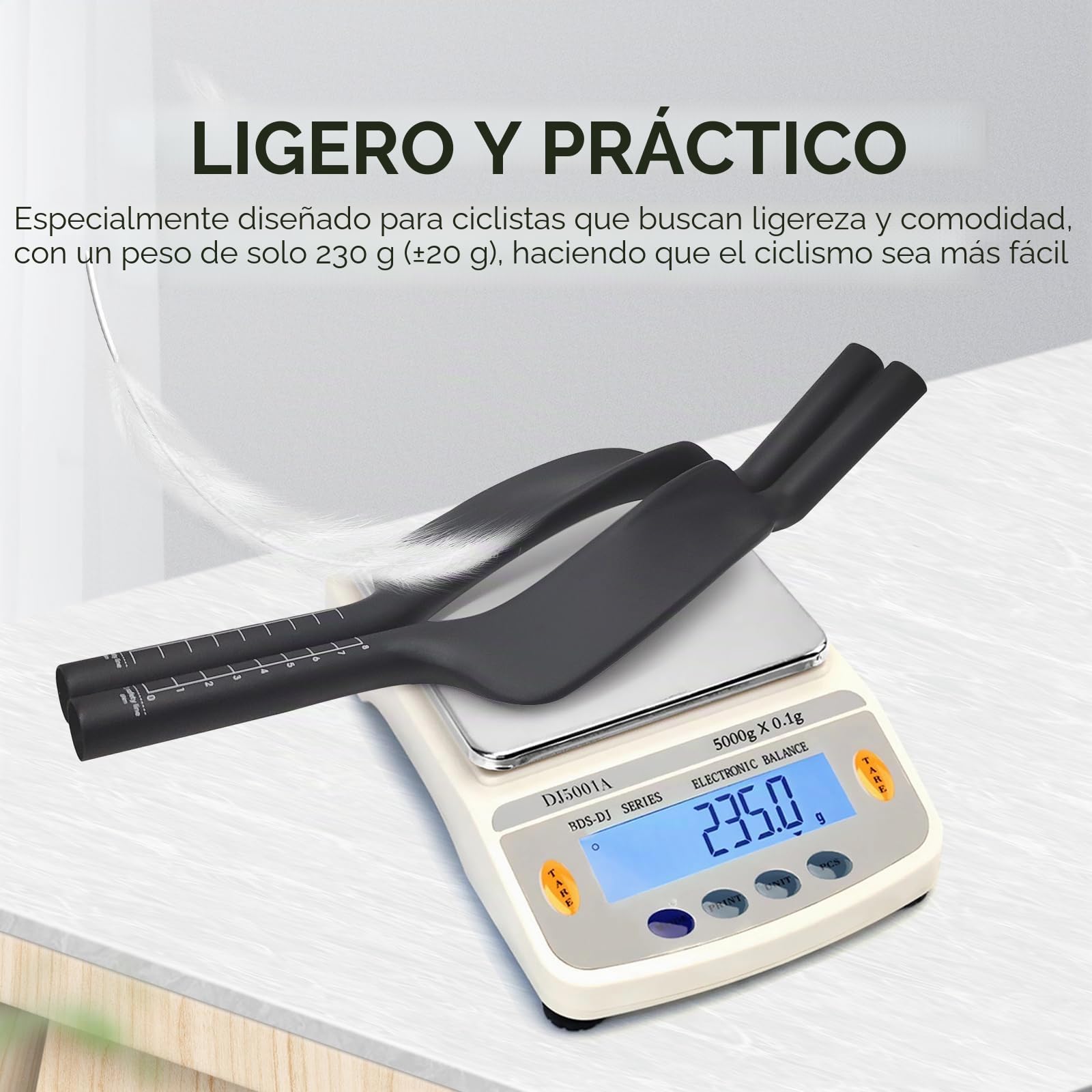 Manillar de carbono para bicicleta TT con reposabrazos, barra aerodinámica, extensión de manillar de triatlón, triatlón, extremos de barra de bicicleta, piezas de manillar Bullhorn de 22,2 mm
