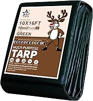 Vista 11 de STARPYNG -Lona verde de 10 mil de 6 x 8 pies, lona de polietileno resistente, impermeable, resistente a los rayos UV, duradera, resistente a