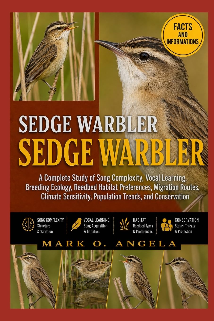 SEDGE WARBLER: A Complete Study of Song Complexity, Vocal Learning, Breeding Ecology, Reedbed Habitat Preferences, Migration Routes, Climate Sensitivity, Population Trends, and Conservation