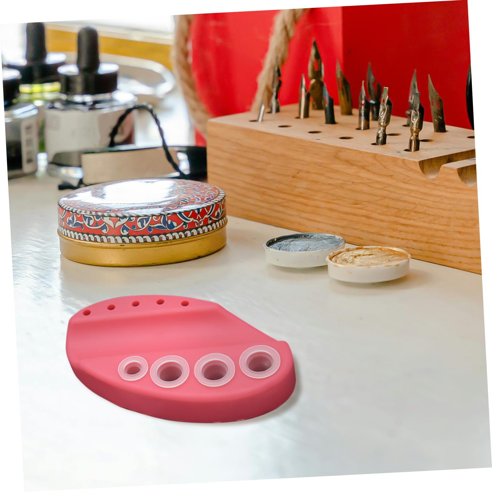FRCOLOR 800pièces Cupules Silicone u Pour Encre Pour Tatouage Et Maquillage Permanent Utilisation Recyclable